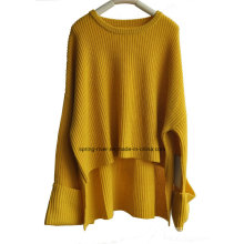 Мода Loose дополнительный рукав вязать пуловер свитер